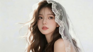 清纯婚纱女孩