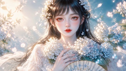 蓝楹花少女