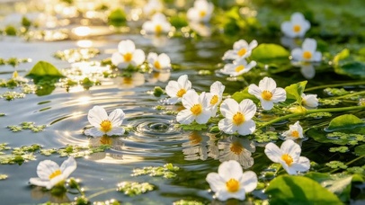 素花随水漾