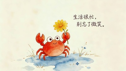 小螃蟹与雏菊