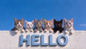 云端小猫 说声Hello