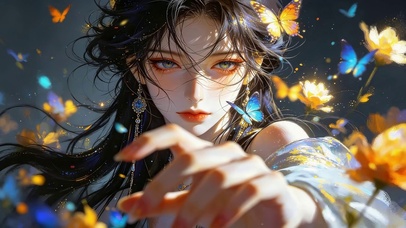唯美蝴蝶女孩