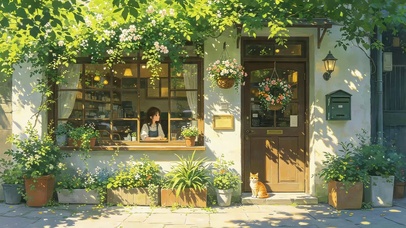 绿植街角小店