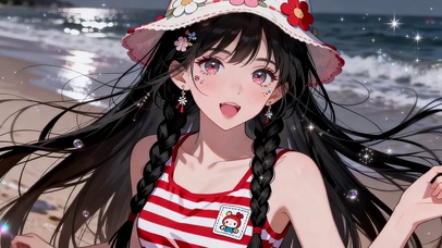 海边可爱女孩