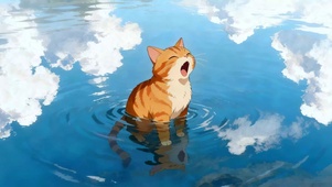 水中小猫