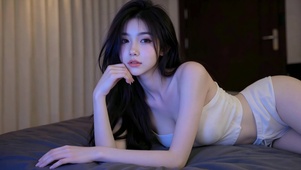 居家清冷氛围感美女