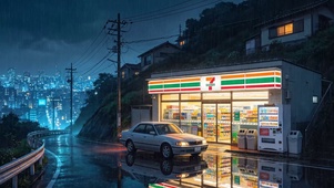 郊外公路便利店