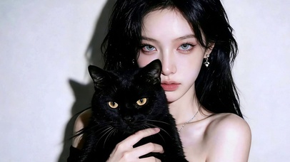少女与黑猫