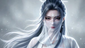 清冷古风仙气白衣美女