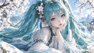 唯美蓝色美少女