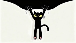 顽皮的黑猫