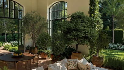 洋房室内植物庭院