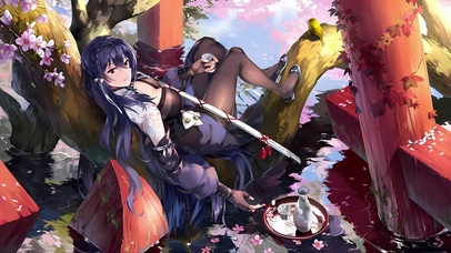 湖边美女