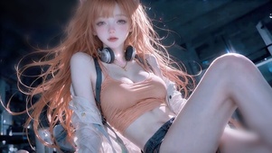 橘系猫耳少女