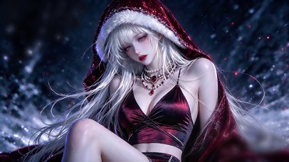 雪域红衣美女