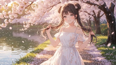 樱花树下十里桃花(无缝)