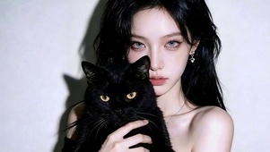 少女与黑猫