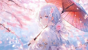 和服白发妹妹