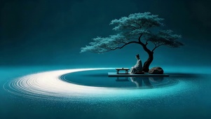 禅意风树下少年