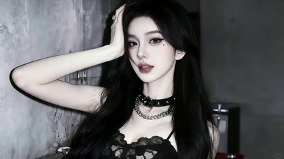 治愈蕾丝裙女孩