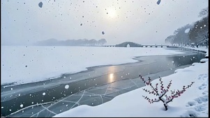 西湖雪景