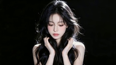 可爱长发女孩