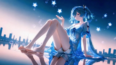 蓝发美少女尤诺