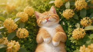 桂花小橘猫