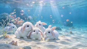 海底气泡・矮脚兔