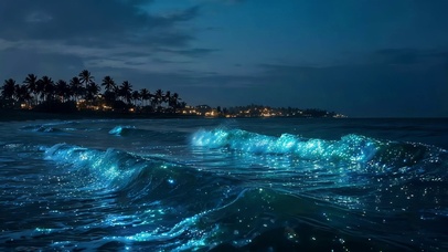 夜晚的大海