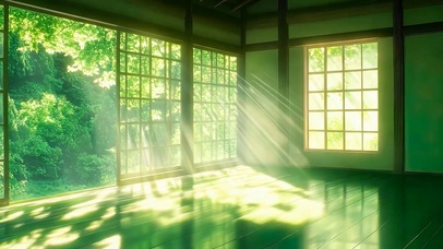 护眼绿景