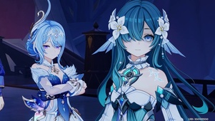 双少女 蓝白立绘 游戏