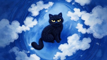 蓝色幻想黑猫