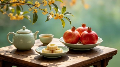 秋天桂花茶