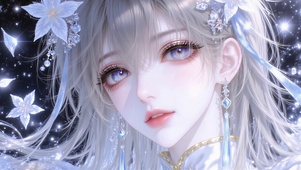 星河下的少女