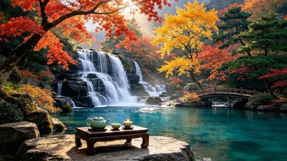 秋天山水