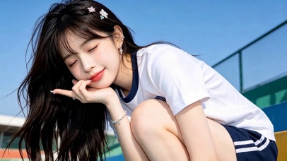 运动风少女