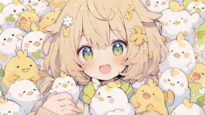 女孩与小鸡