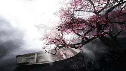 落花满悼，烟锁孤亭