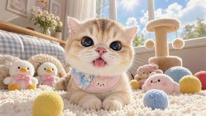 可爱顽皮的猫咪