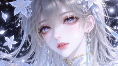 星河下的少女