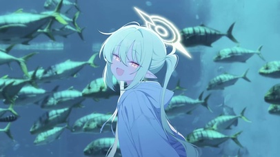 和小望在水族馆
