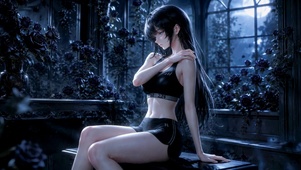 暗夜玫瑰二次元美少女