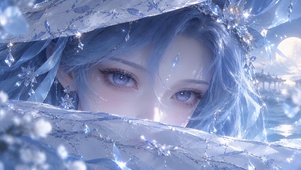 冰雪公主蓝色眼眸