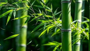 护眼竹林带鱼屏