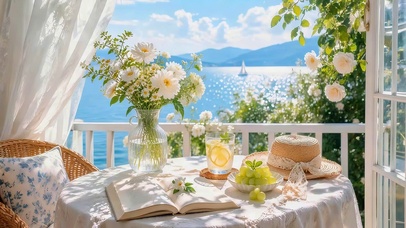 治愈海边鲜花