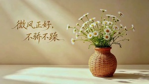 奶油风静物雏菊I低饱和护眼治愈