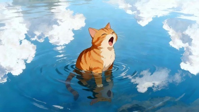 水中小猫