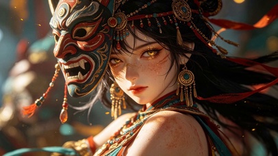 傩戏少女