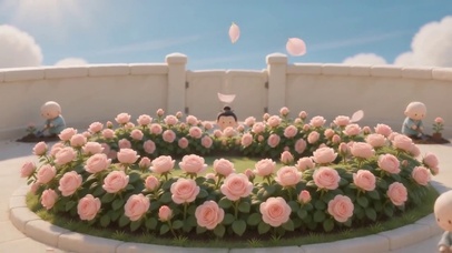 围墙里的鲜花